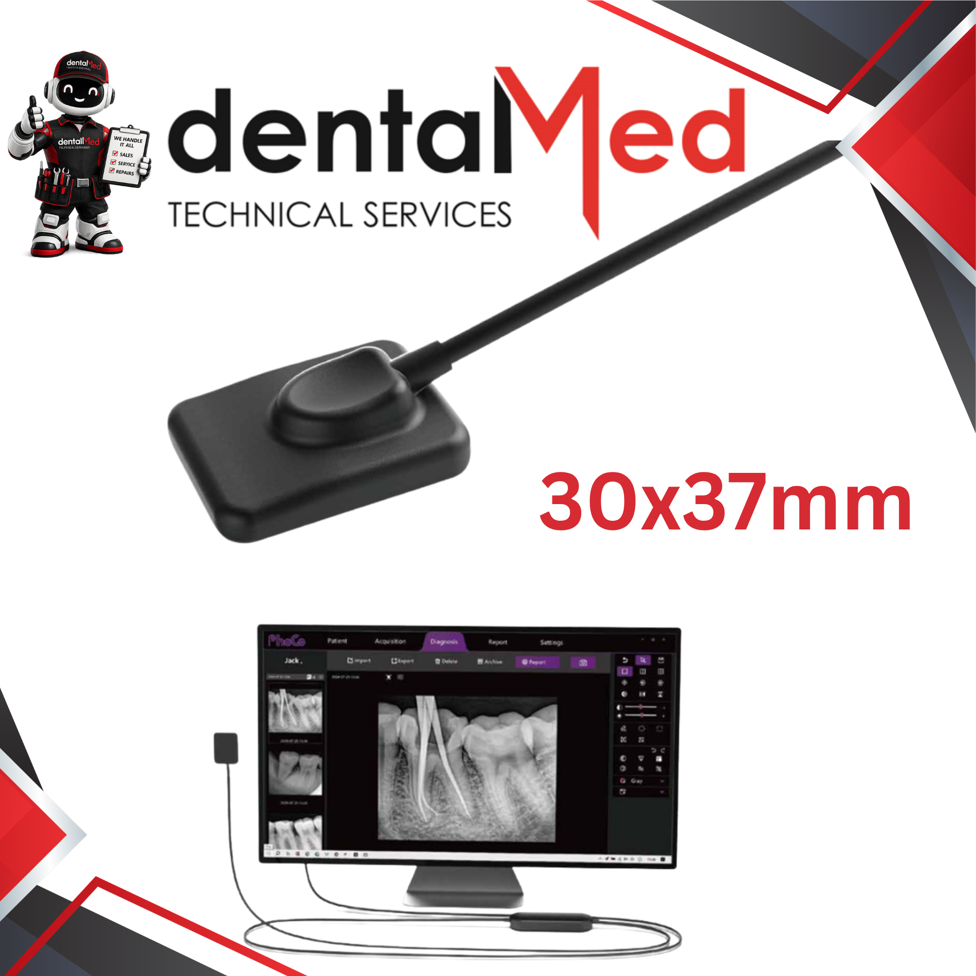 CYSM Digital X Ray Sensor 30 x 37mm